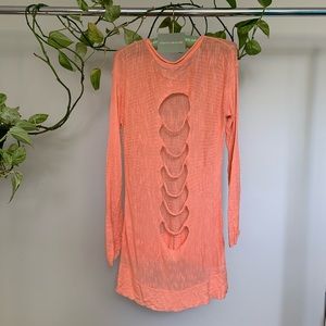 Coral Bathing Suit Coverup